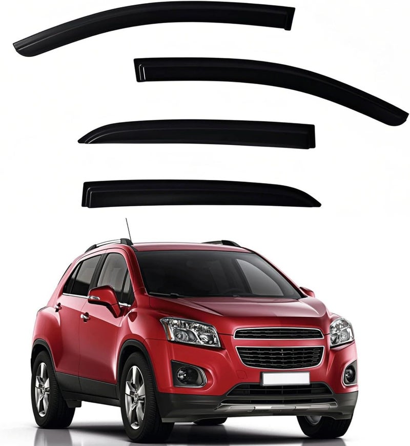 YLSCOO Window Visors Rain Guards fits 2013-2022 Buick Encore (Excludes Encore GX), Out-Channel Window Wind Deflectors Vent Shades for 14-22 Trax, Dark Smoke, 2014 2015 2016 2017 2018 2019 2020 2021 - Image 1
